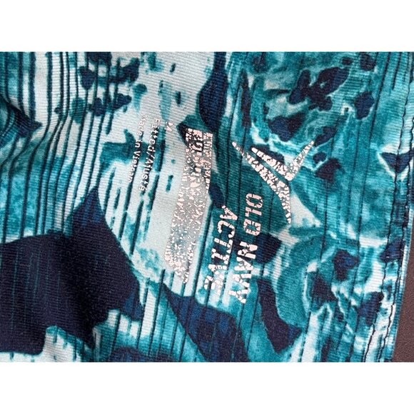 Old Navy Womens Capri Floral Print Leggings Yoga‎ Gym Wear Navy & Blue Medium - Picture 7 of 9